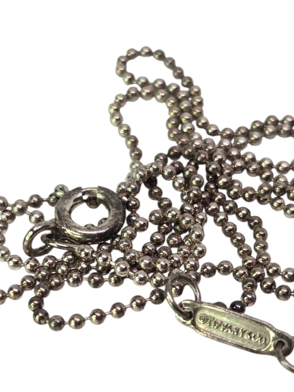 Tiffany & Co. Polished Silver Ball Bead Necklace